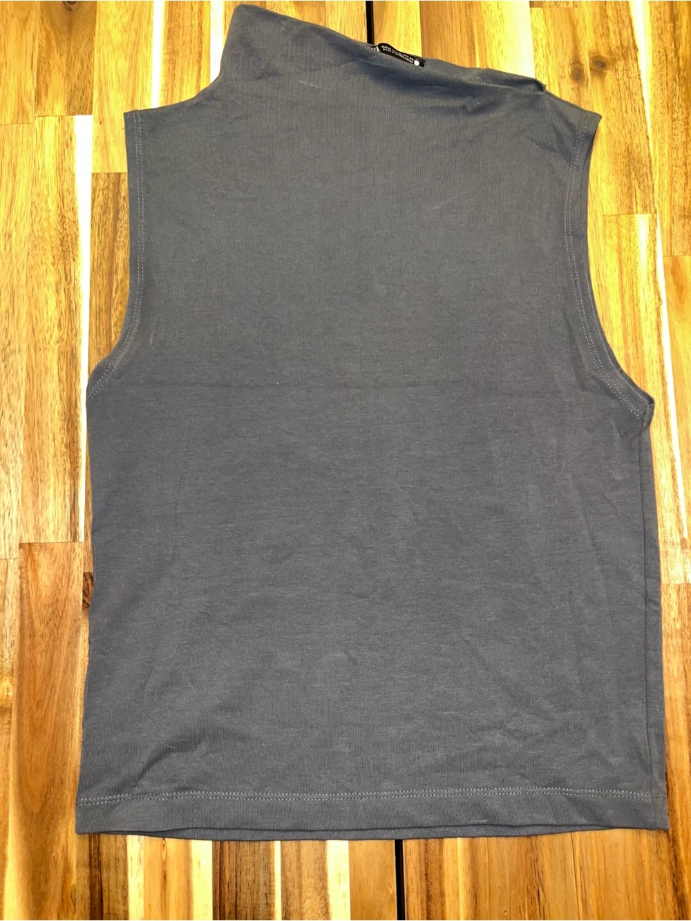 Zara Women’s Sleeveless Mock Neck Tank - Charcoal